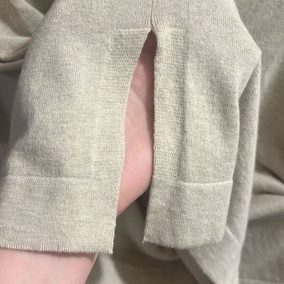 ✨Eileen Fisher Cotton & Cashmere Hooded Cream Sz Small Sweater✨ - Picture 9 of 9